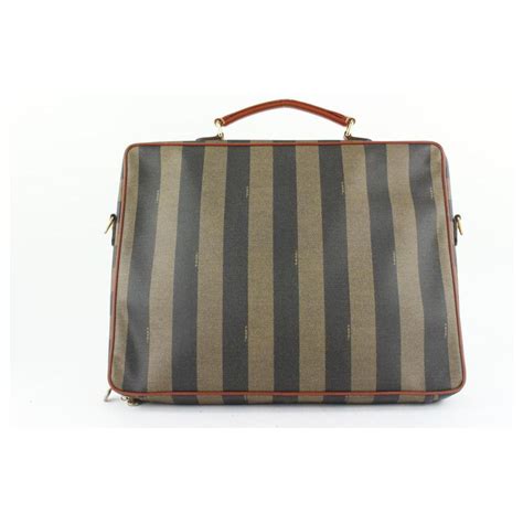 fendi womens striped briefcase|fendi snapback.